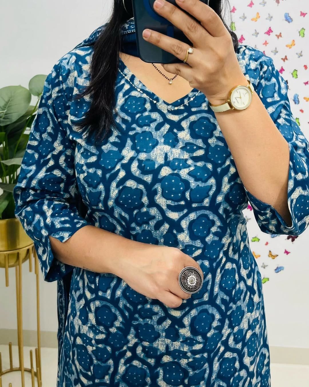 Printed Cotton Kurta Pant Dupatta Set